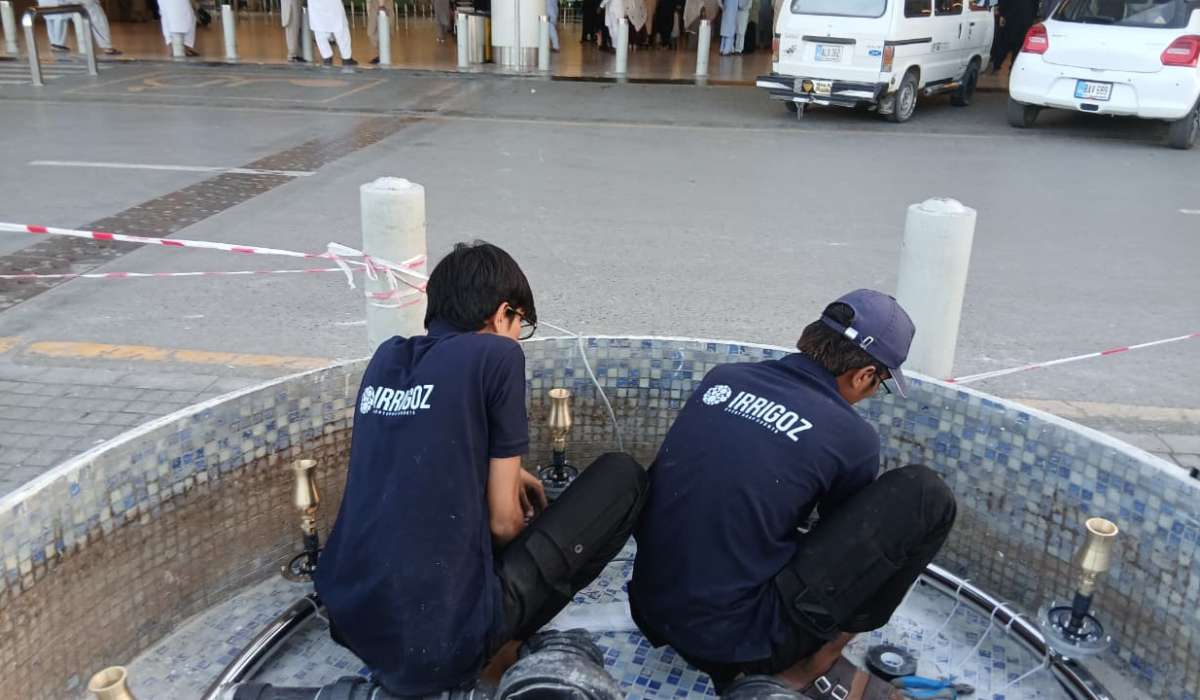 Irrigoz Team working at Islamabad Airport